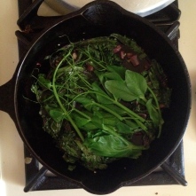 pea shoots, when done